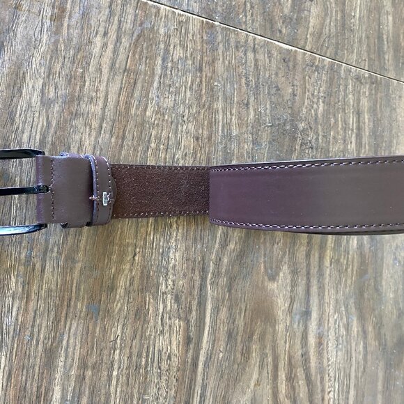 Johnnies Jeans Bonded Leather Belt 36-38 x 1.5", Brown for Men , Like NEW - Picture 4 of 6
